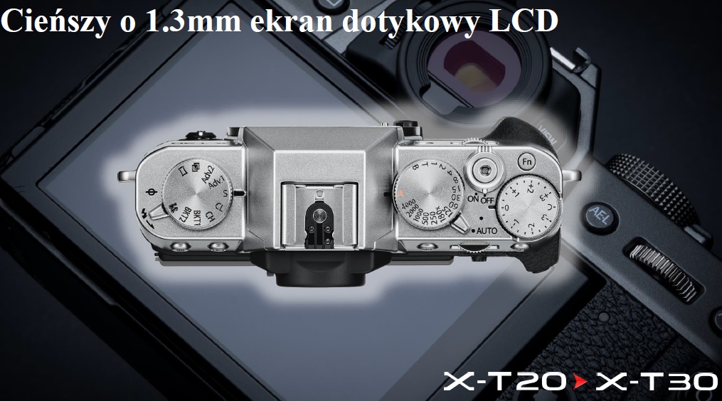 Cieńszy o 1.3 mm ekran dotykowy LCD w X-t30